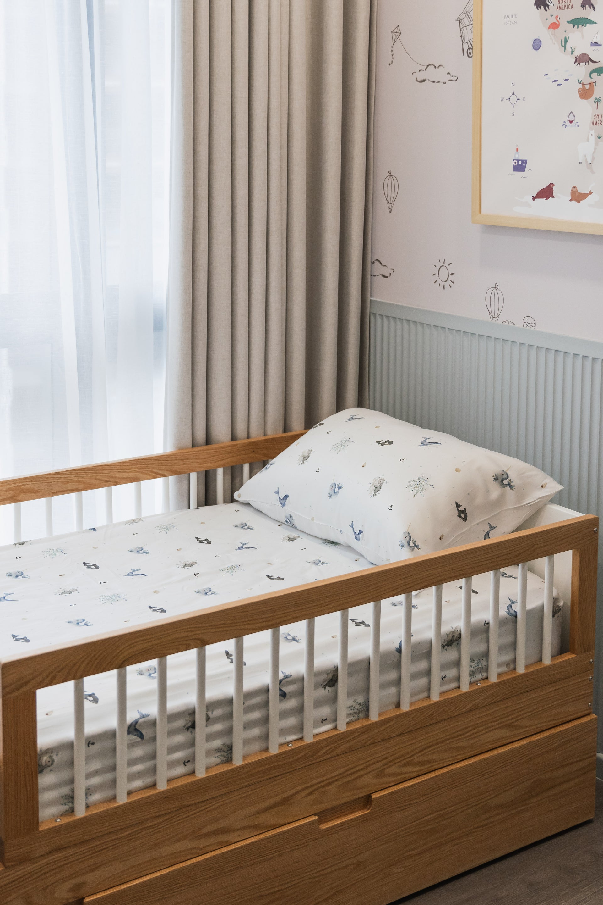 Ocean Bamboo Lyocell Cot/ Bed Sheets