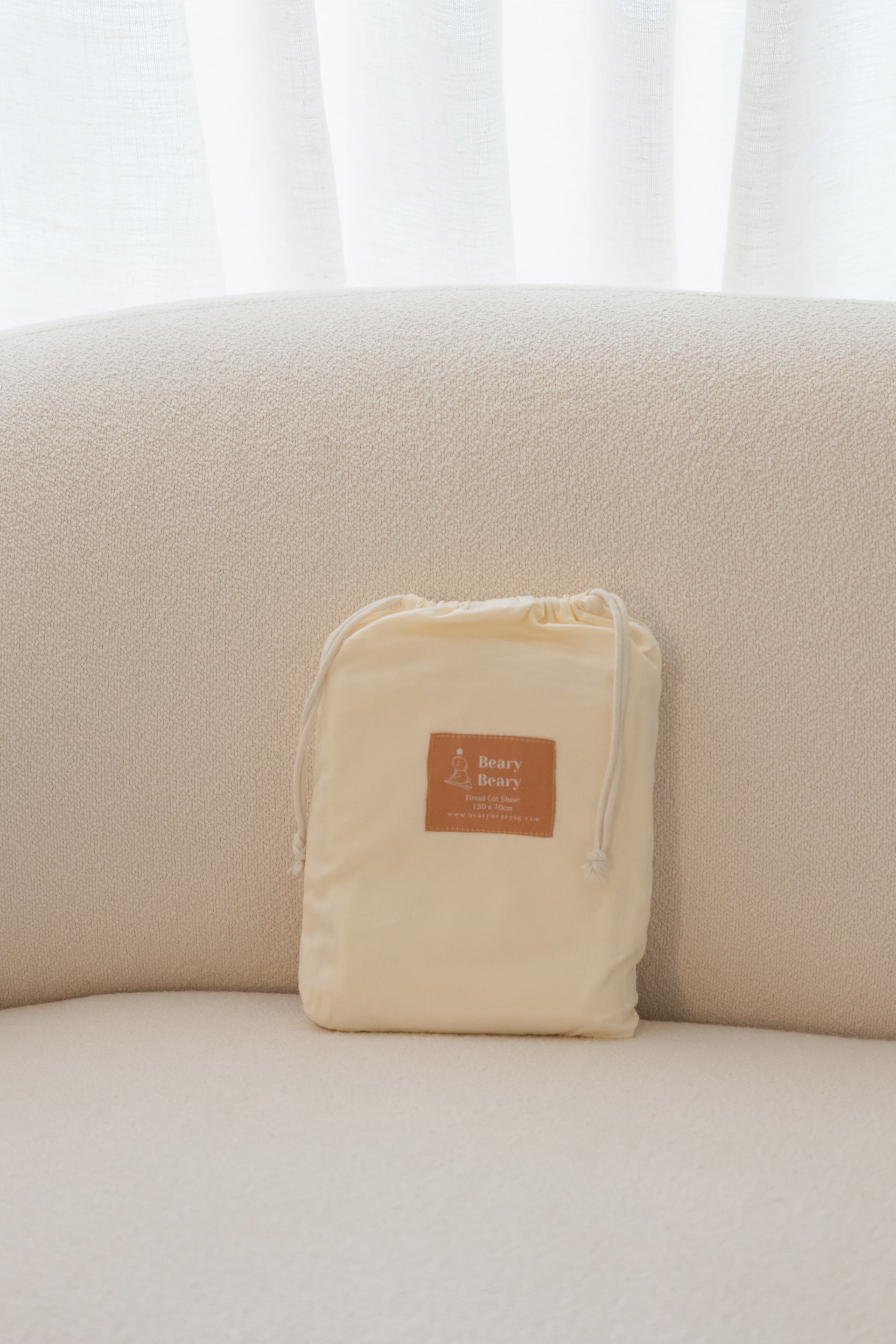 Organic Cotton Waterproof Sheet in Cream