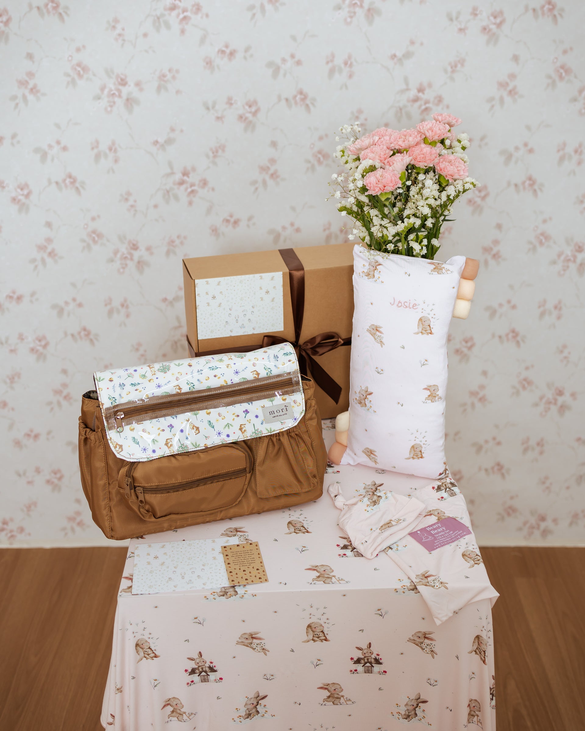 [Bearybeary x Mori] Newborn Essentials Gift Set - Rabbits Meadow
