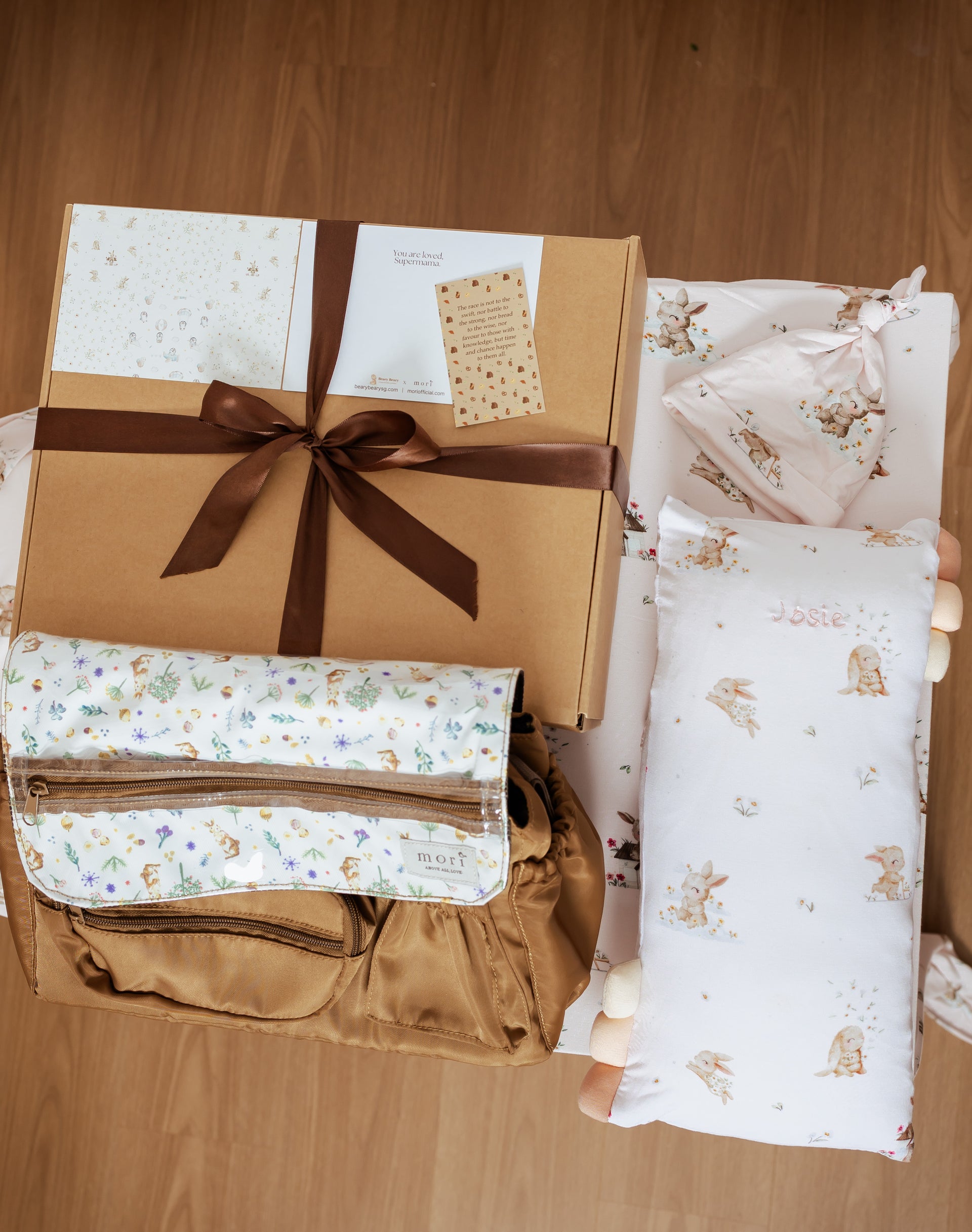 [Bearybeary x Mori] Newborn Essentials Gift Set - Rabbits Meadow