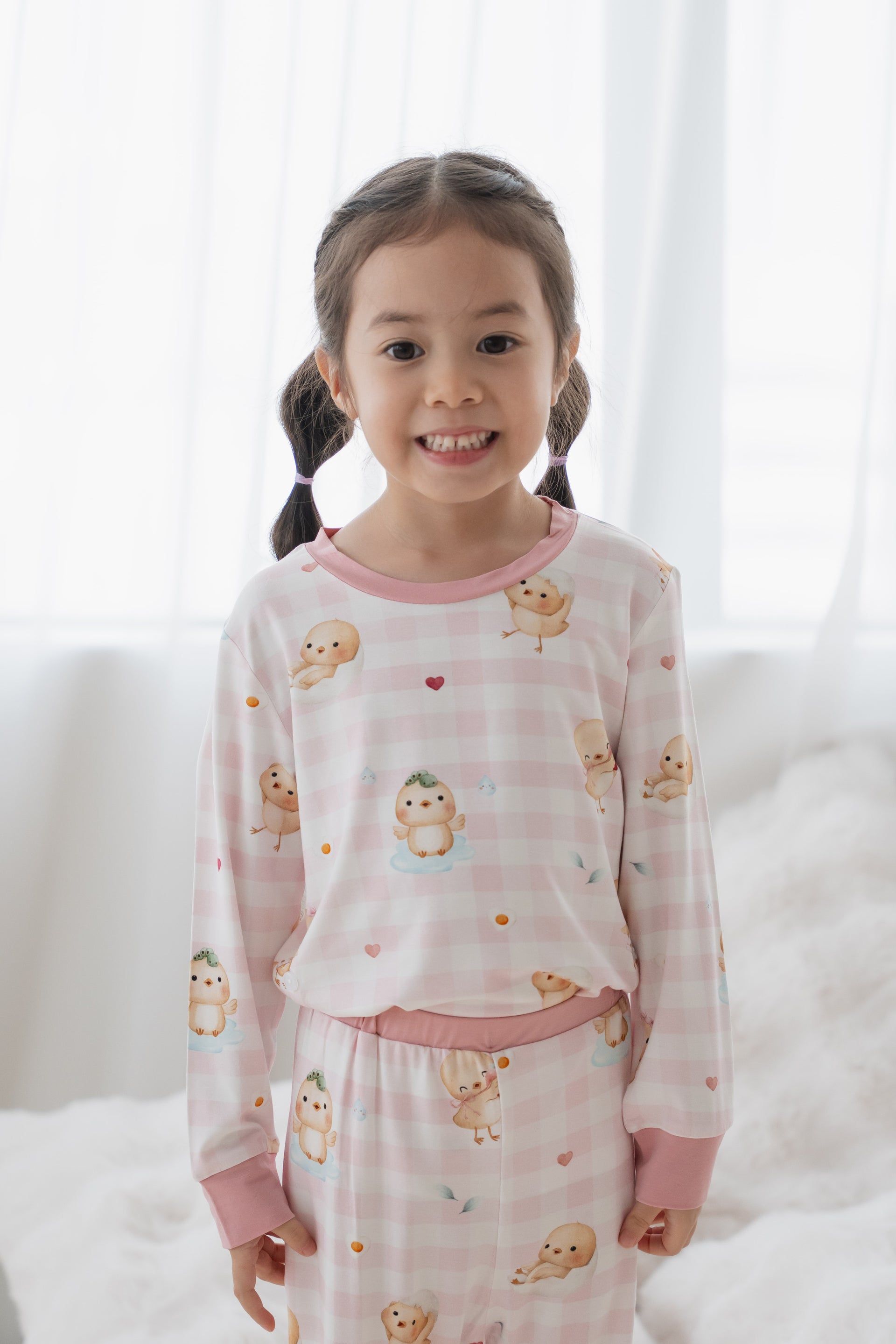 [Pyjamas] - Sunny Side Chicks' Valentine 2pcs Pyjamas