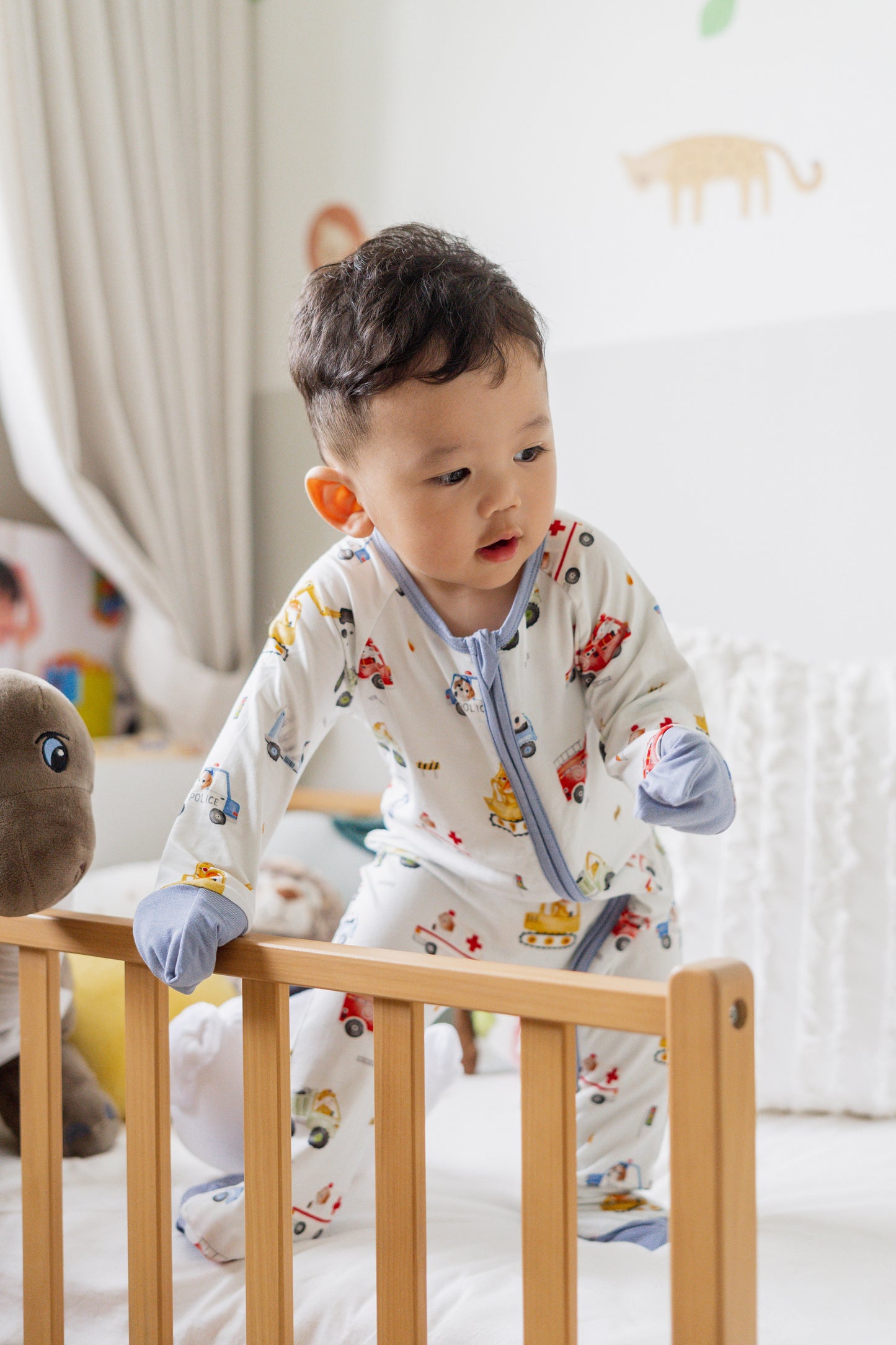 Vehicle Animal Friends Zipper Sleepsuit