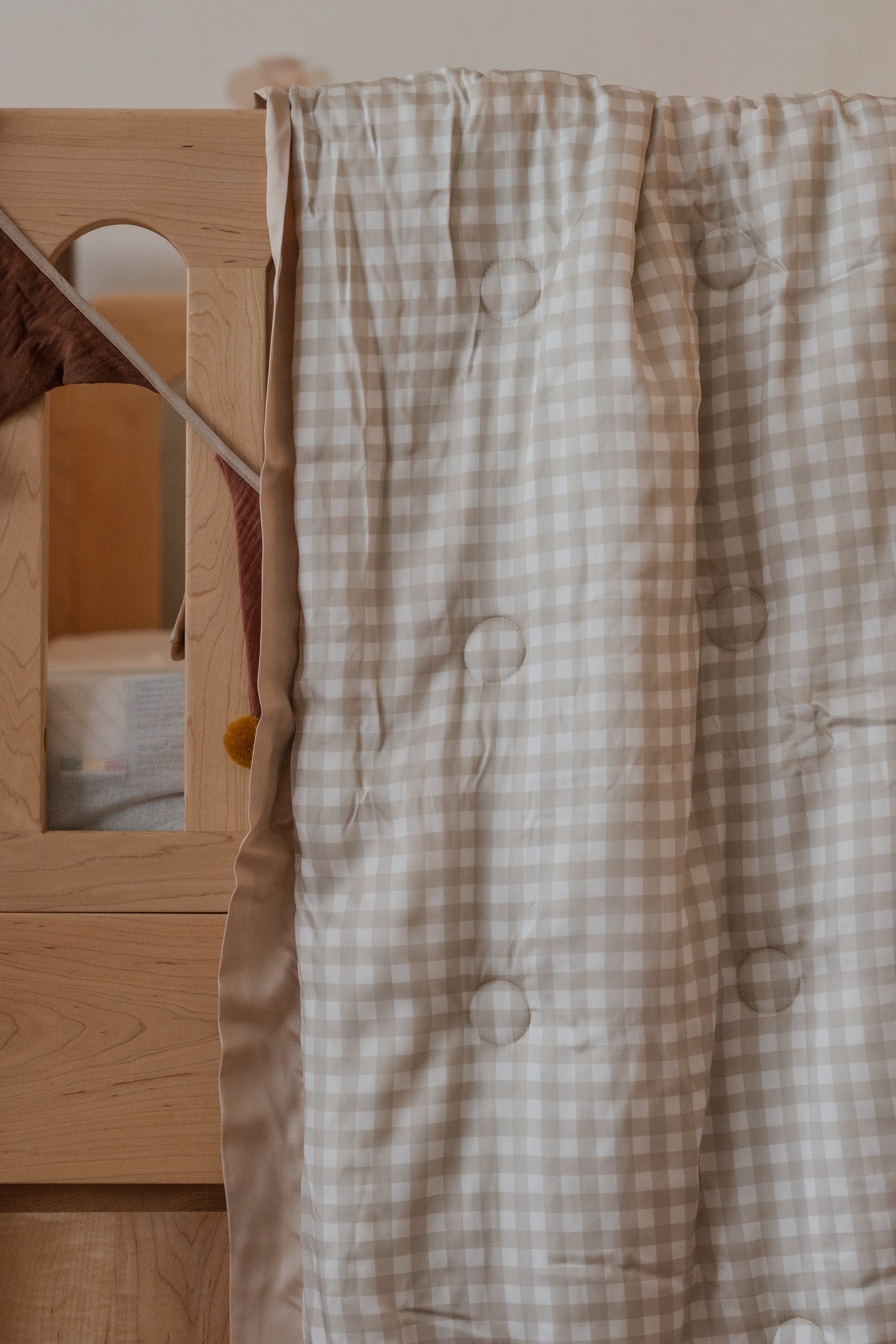 [Tencel Blanket] Latte Checks