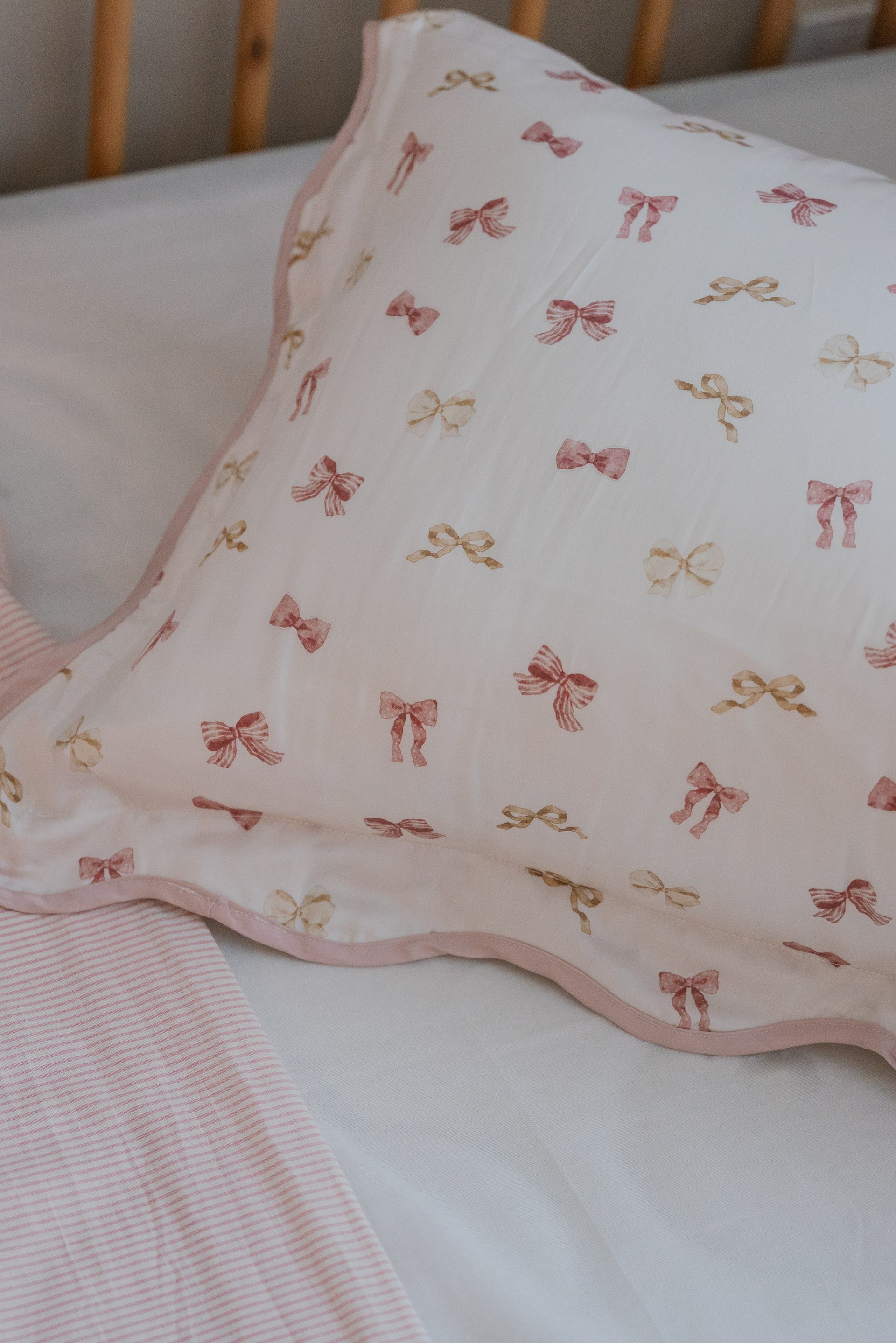 [Adult Pillowcase] - Cherie ribbon Adult Regular Pillowcase WITH TRIMMING