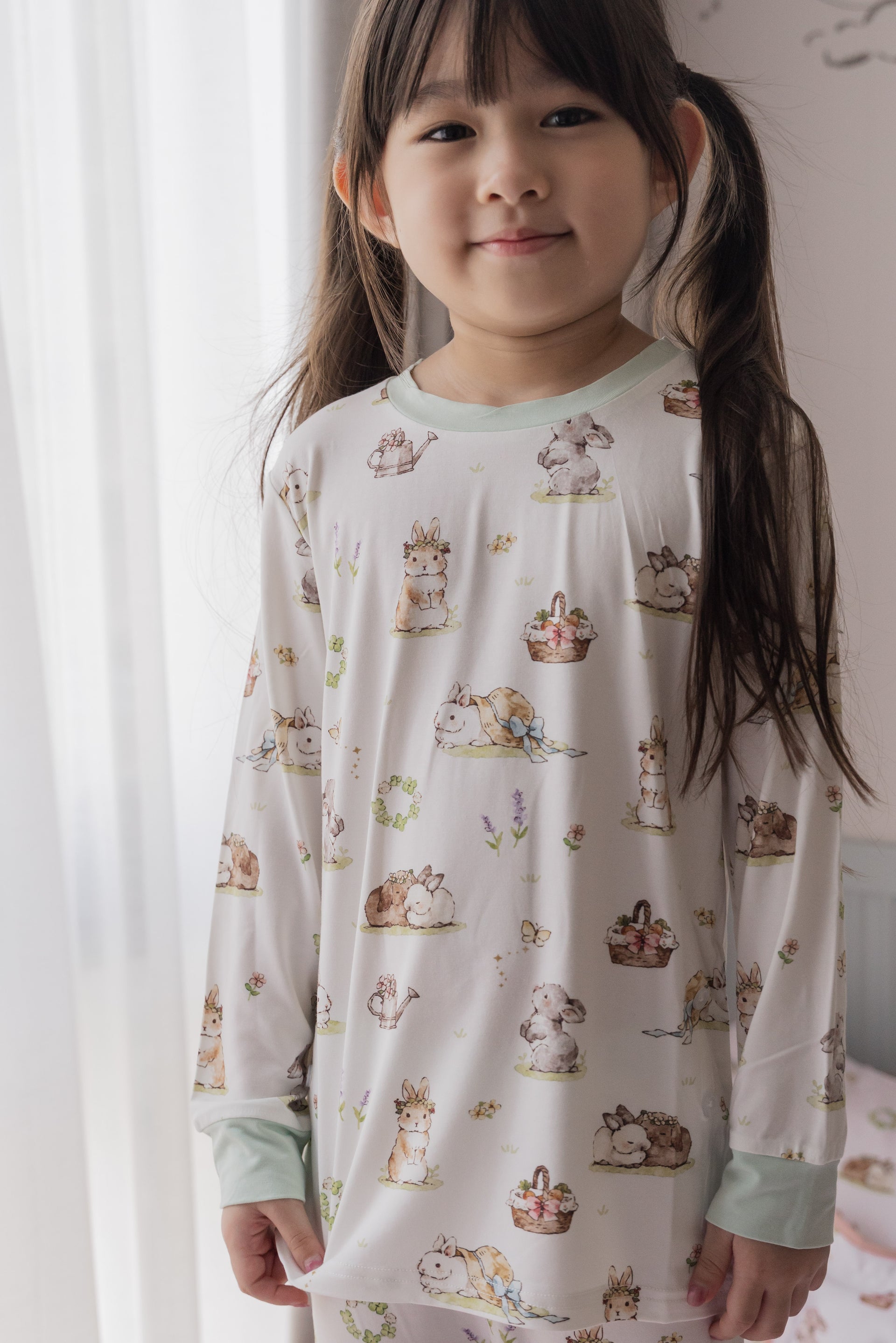 [Pyjamas] - Clover Bunnies (Cream Base)