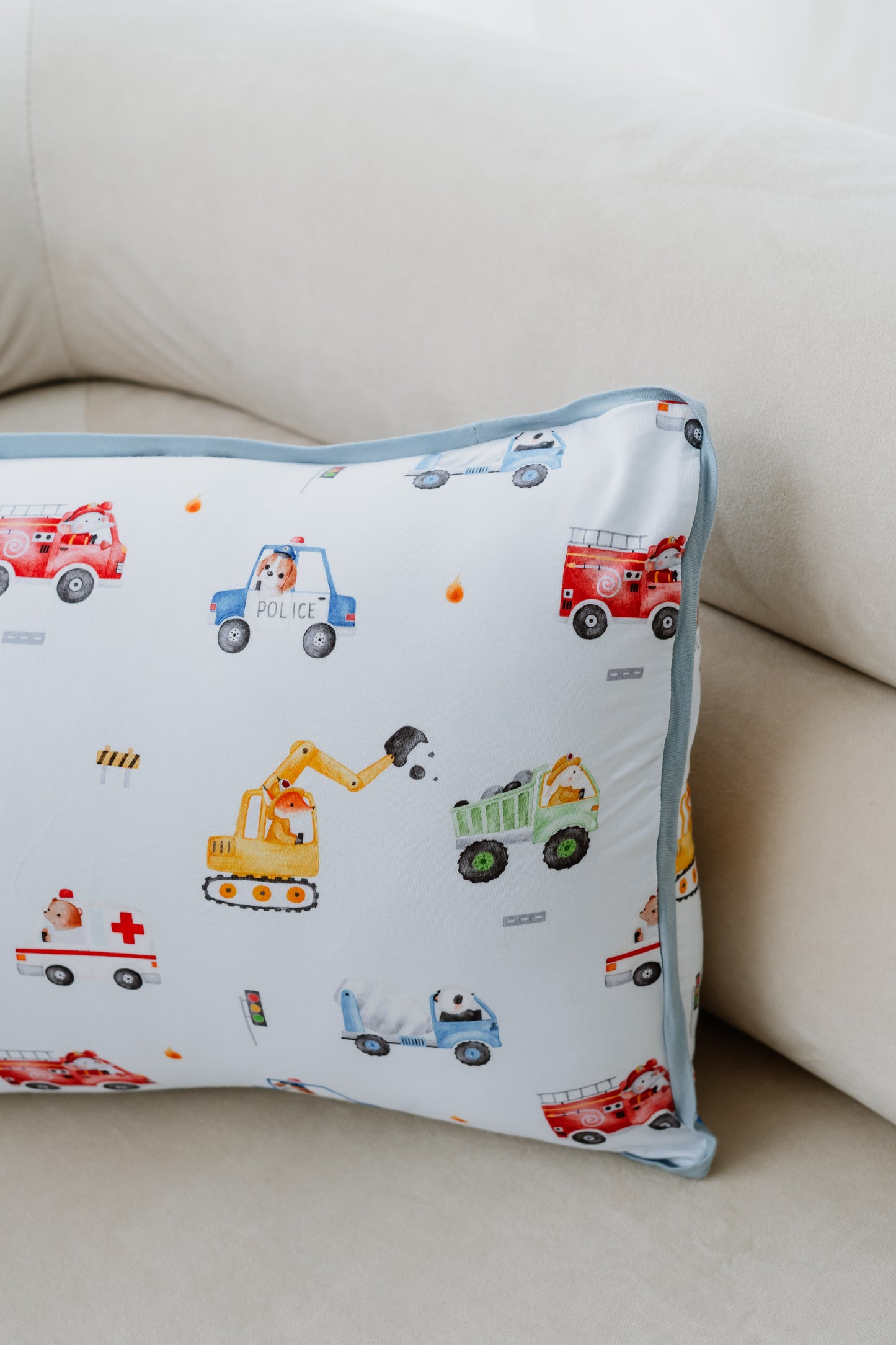 [Case] Vehicle Animal Friends Bamboo Pillow Case