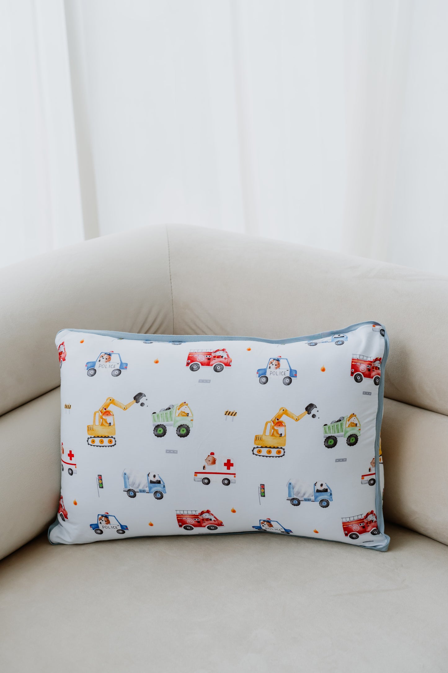 [Case] Vehicle Animal Friends Bamboo Pillow Case