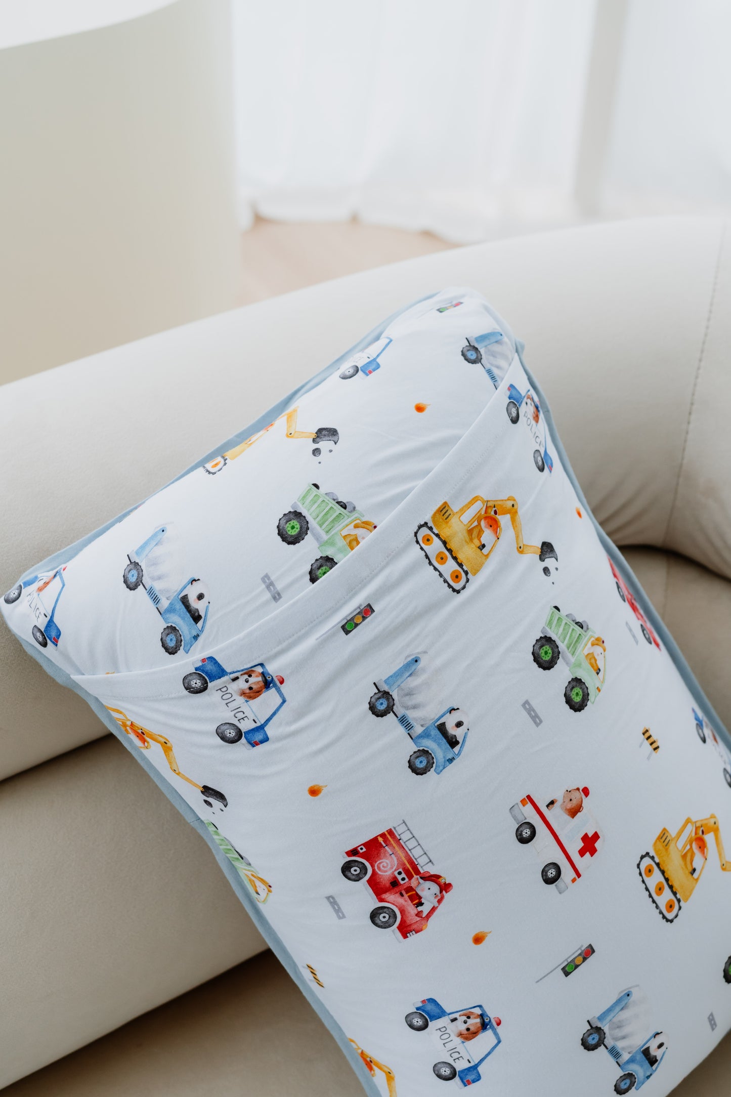 [Case] Vehicle Animal Friends Bamboo Pillow Case