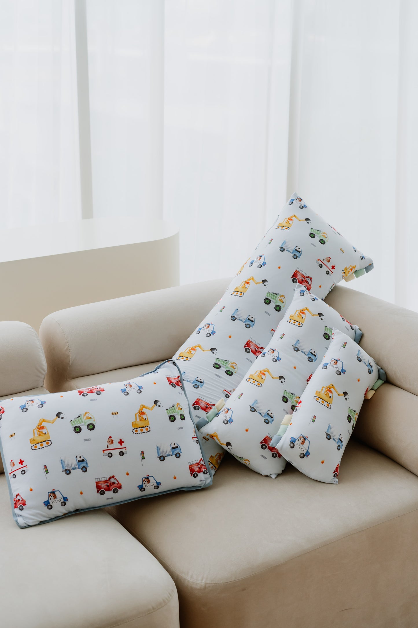 [Case] Vehicle Animal Friends Bamboo Pillow Case