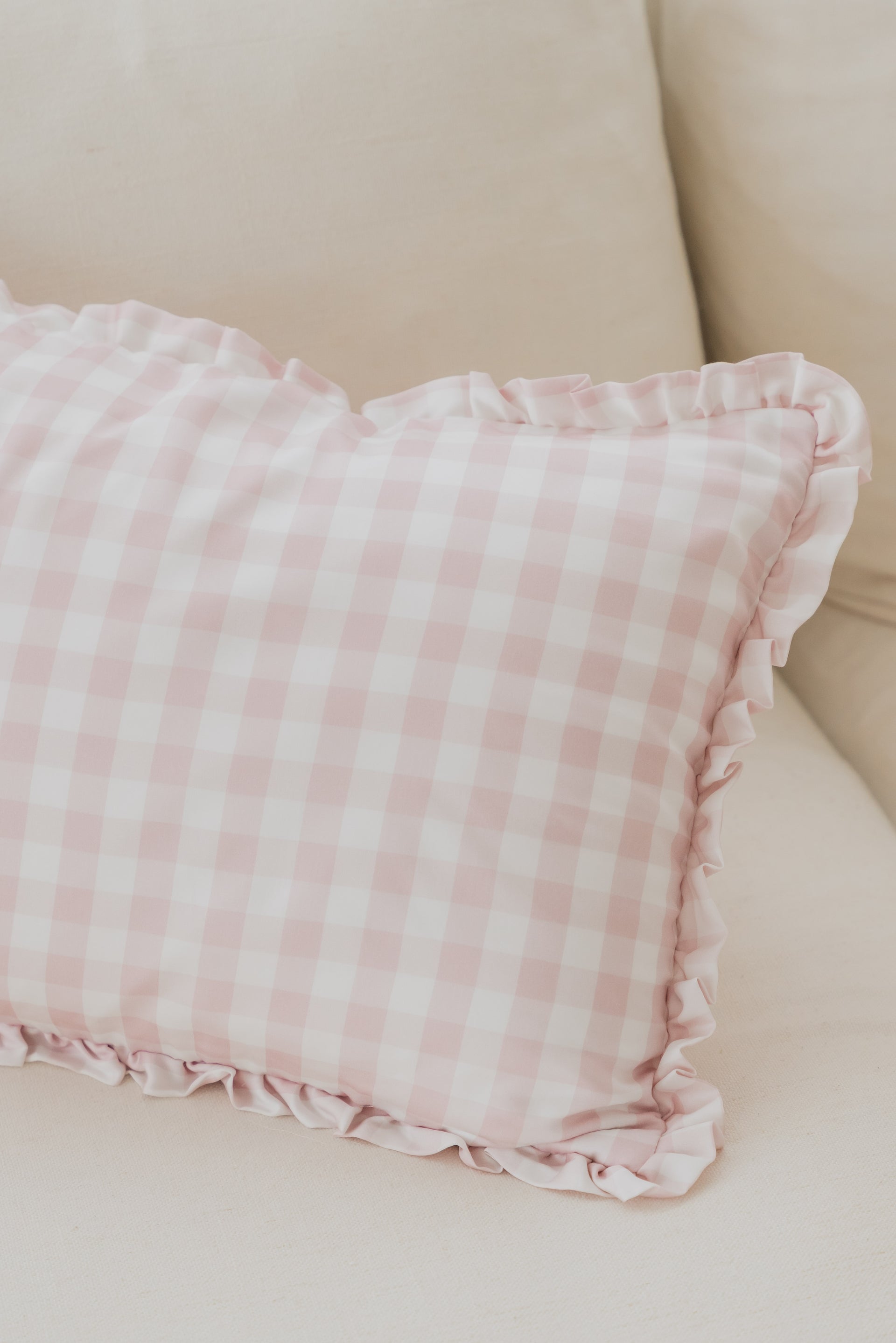 [Tencel Waterproof Pillowcase] - Blush Check