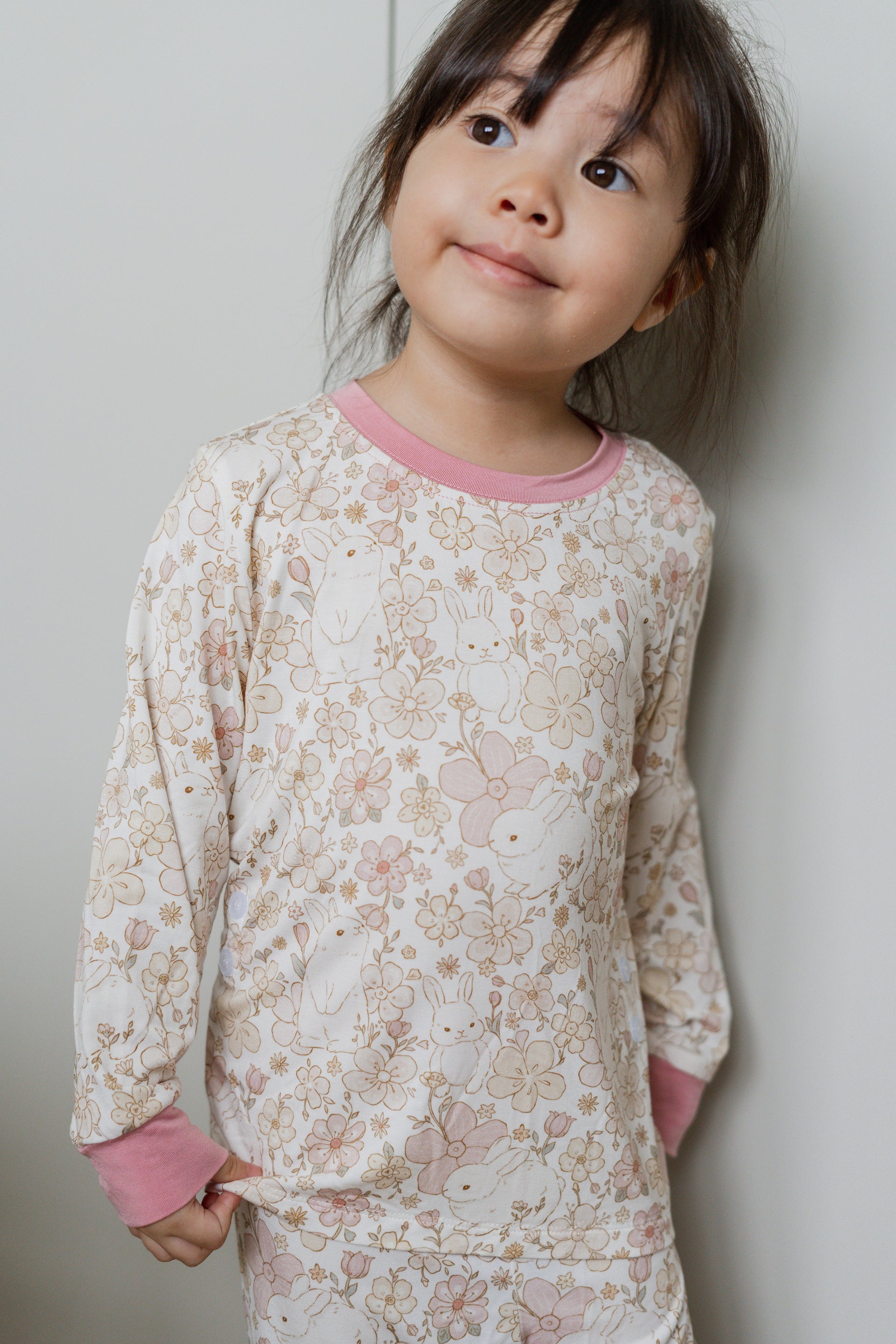 [Pyjamas] - Floral Bunny 2pcs Pyjamas