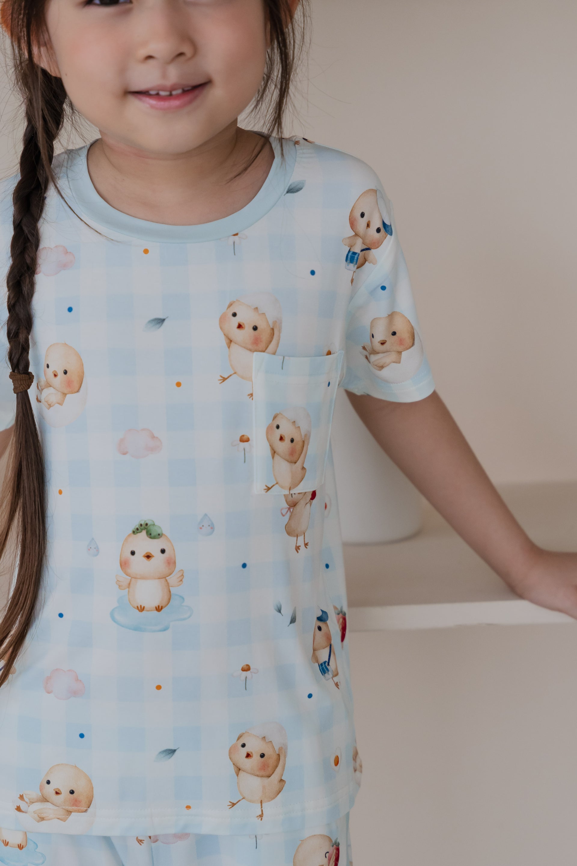 [Lounge Wear] - Sunny Side Chicks Picnic Lounge Wear (Blue Checkered)