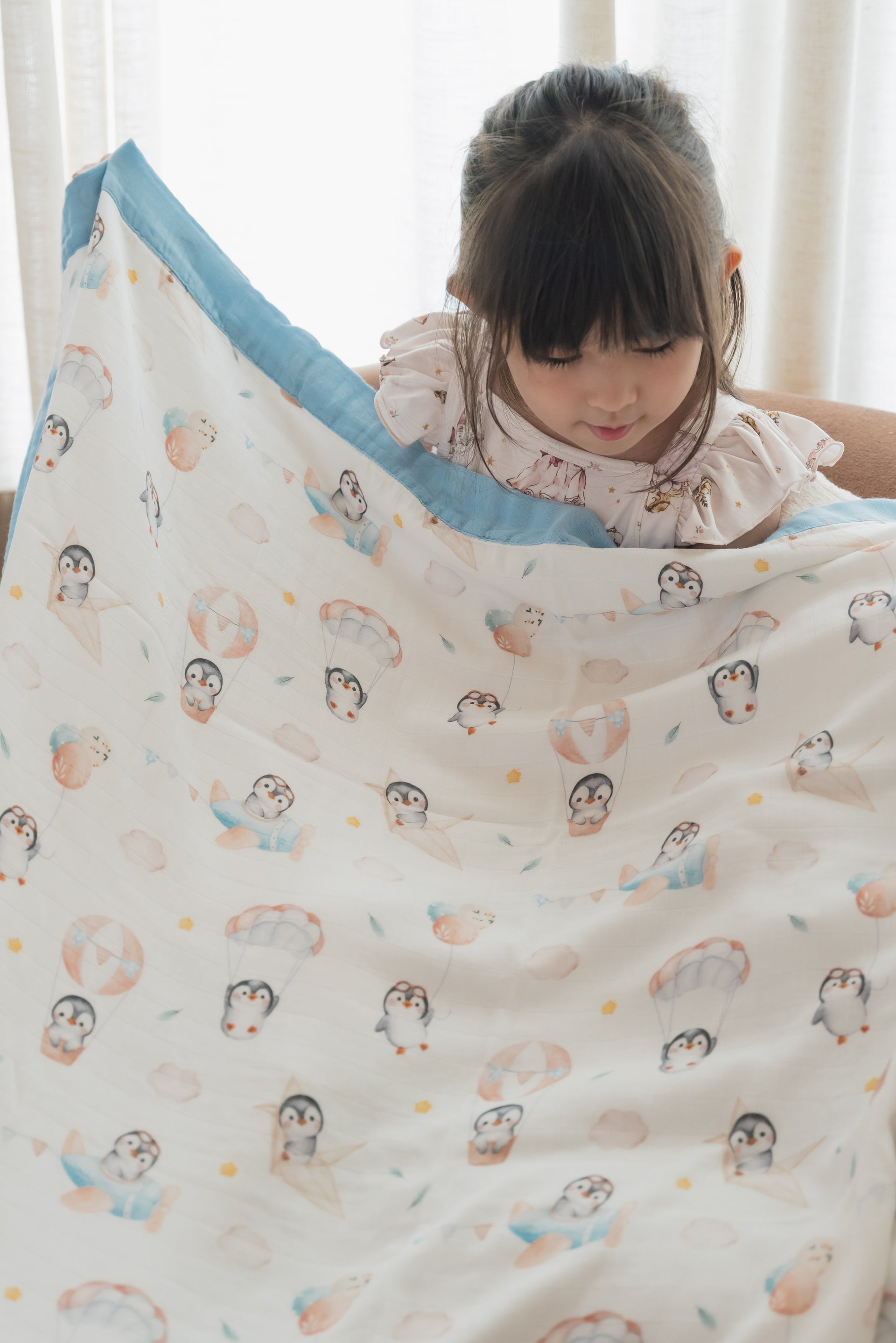 [Bamboo Cotton Blanket] - Penguin Explorer