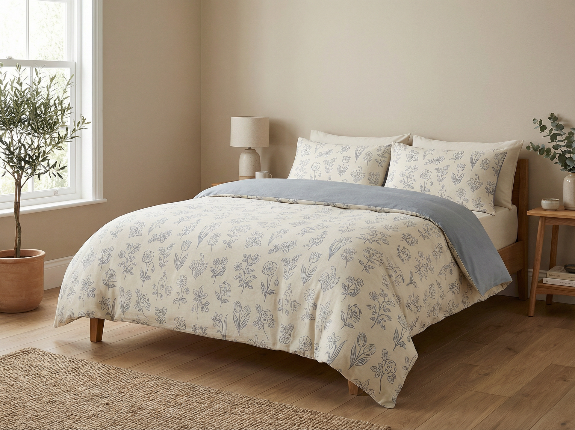 Tencel Waterproof Sheet - Bluebell Garden