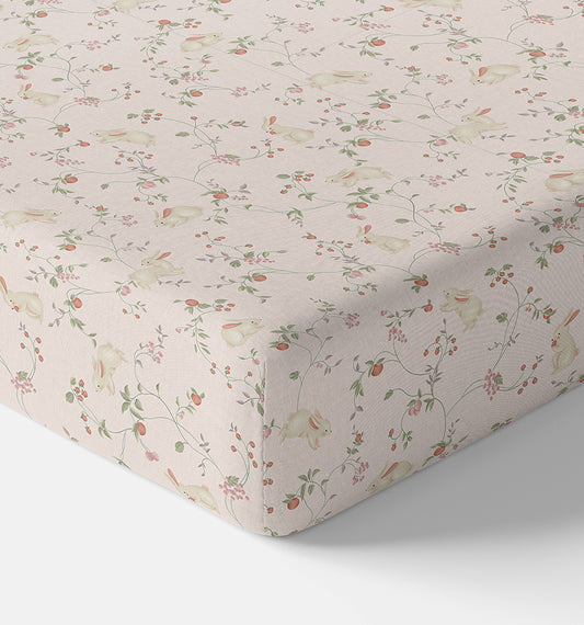 Bunnies Garden Bamboo Lyocell Cot Sheet