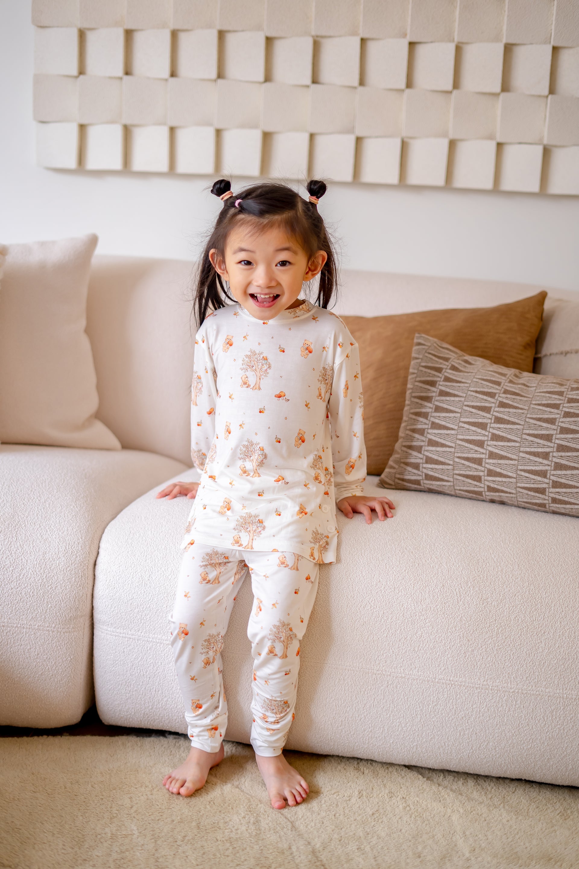 Mushroom Bear Bamboo Long Sleeve 2 Piece Set