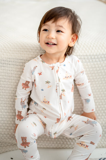 Seaside Buddies Bamboo Sleepsuit