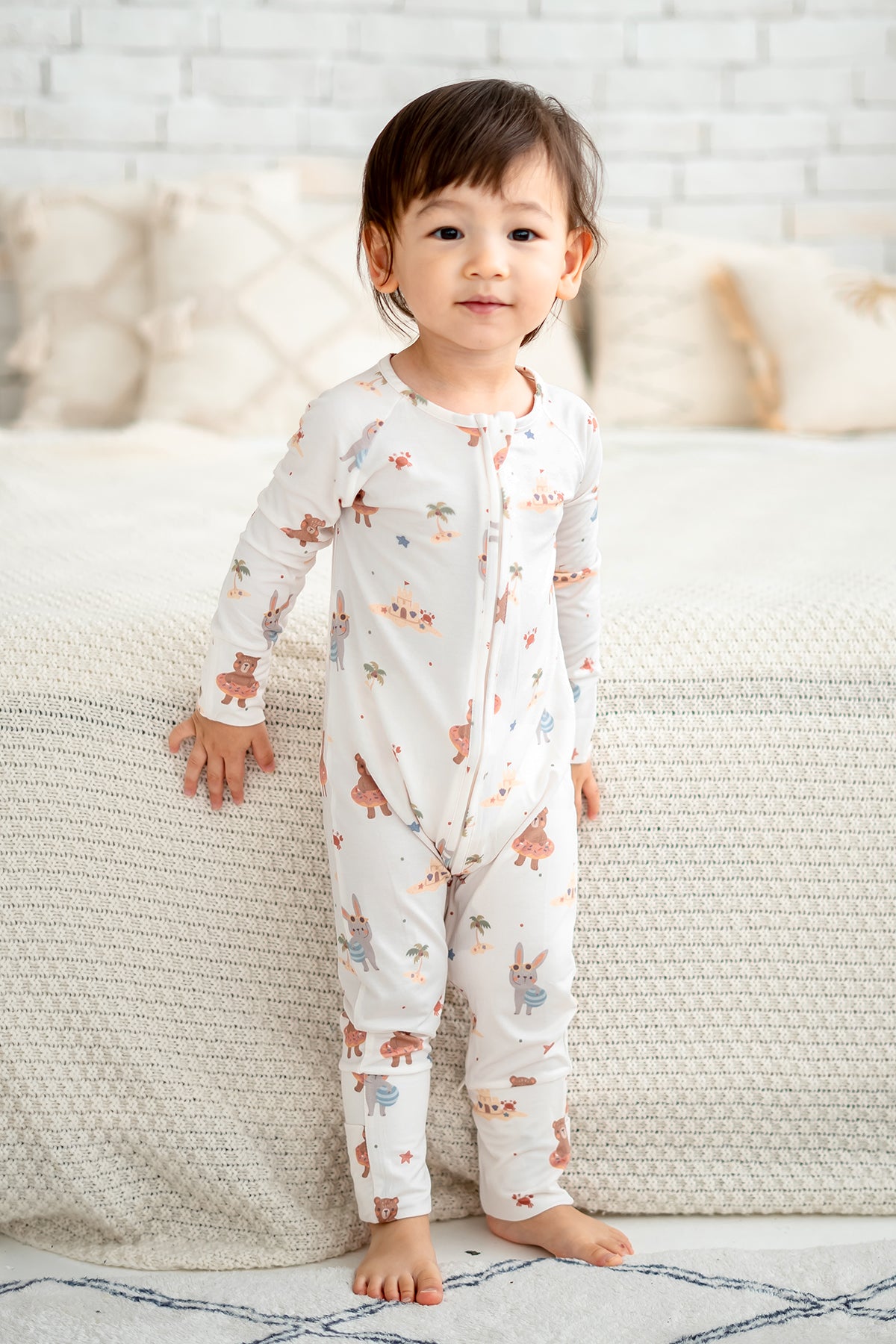 Seaside Buddies Bamboo Sleepsuit