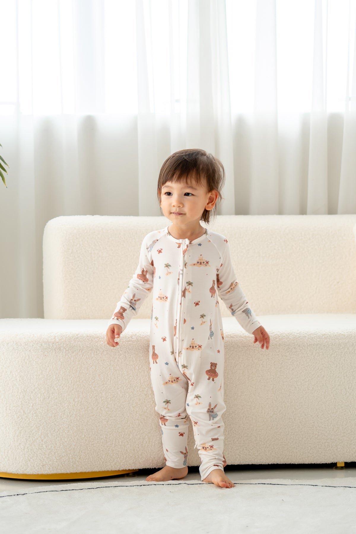 Seaside Buddies Bamboo Sleepsuit