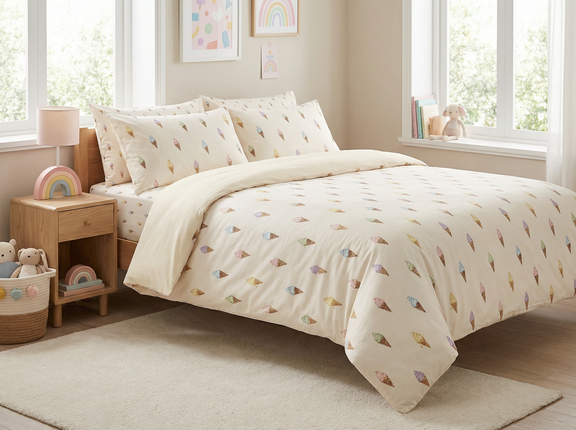 Tencel Waterproof Sheet - Ice Cream Parade
