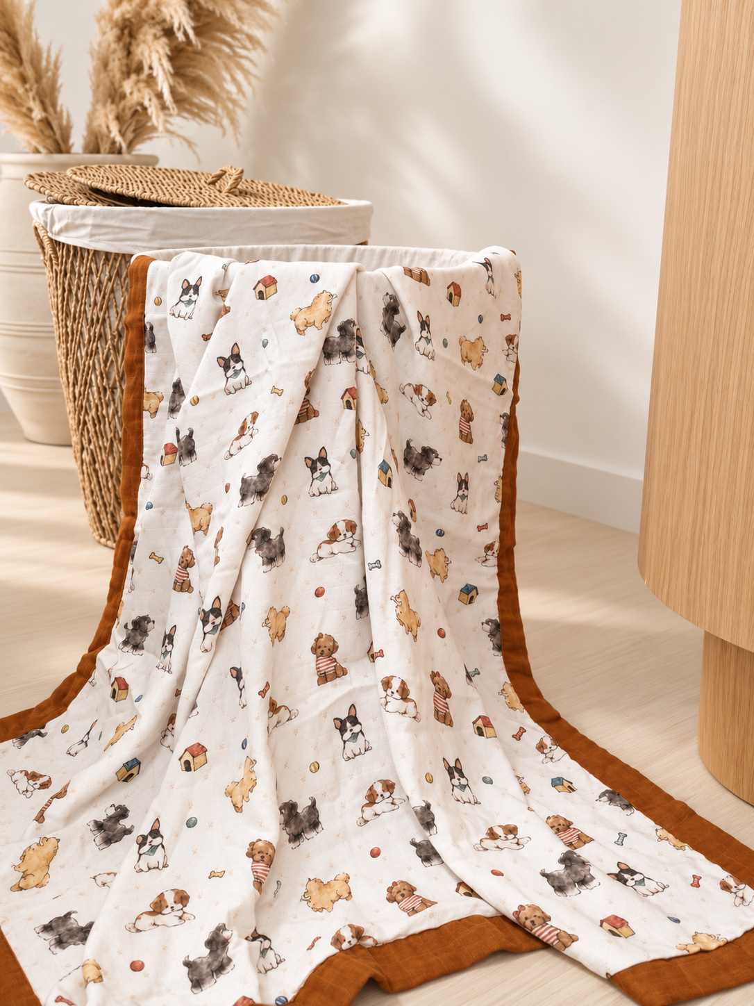 [Bamboo Cotton Blanket] - Playful Paw