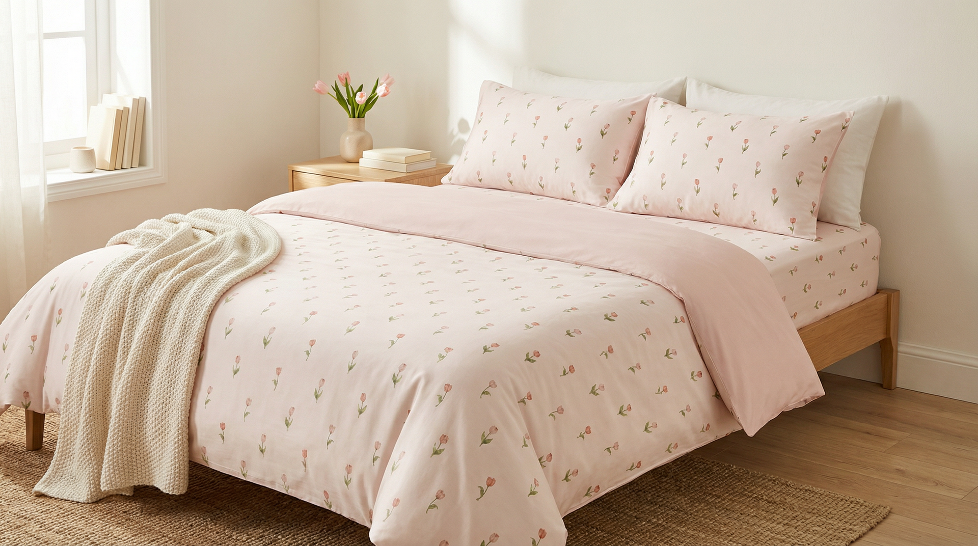 Tencel Waterproof Sheet - Tulip Field