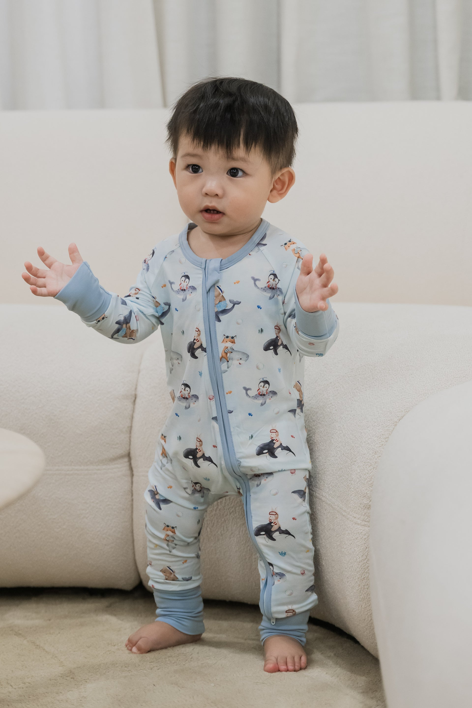 Ocean Wanderer Zipper Sleepsuit