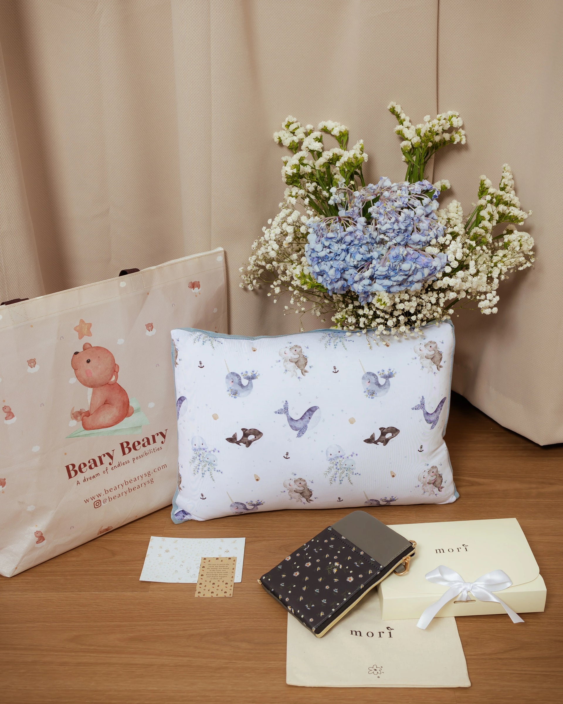 [Bearybeary x Mori] Mom Everyday Essentials - Penguins & Flowers