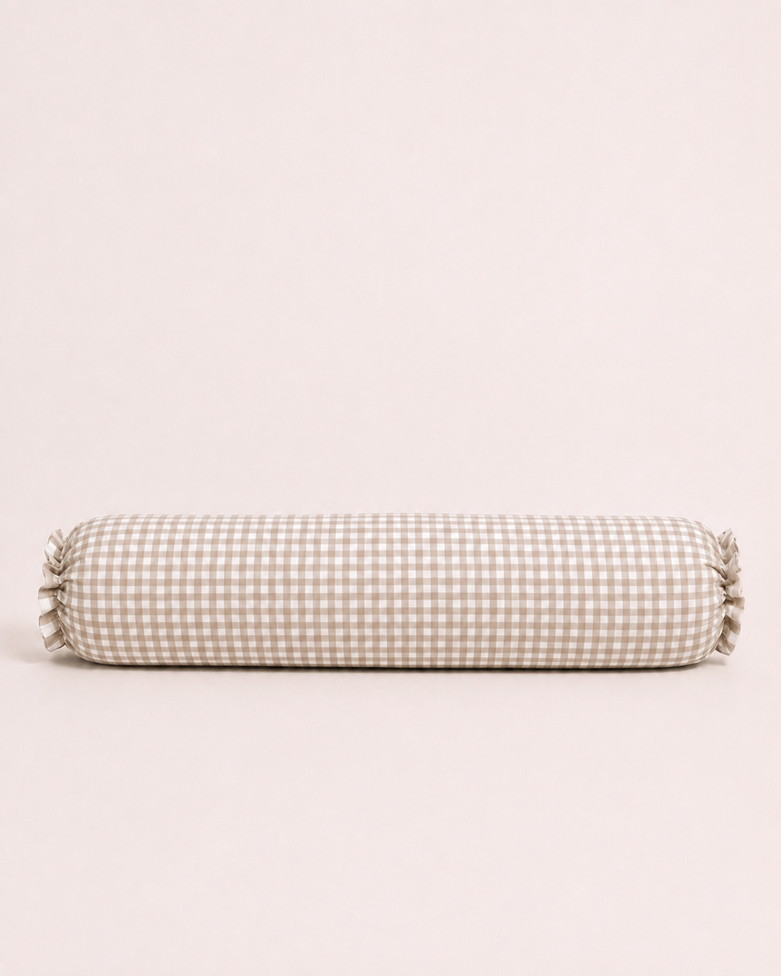 [Adult Bolster] - Latte Check Tencel Bolster Case