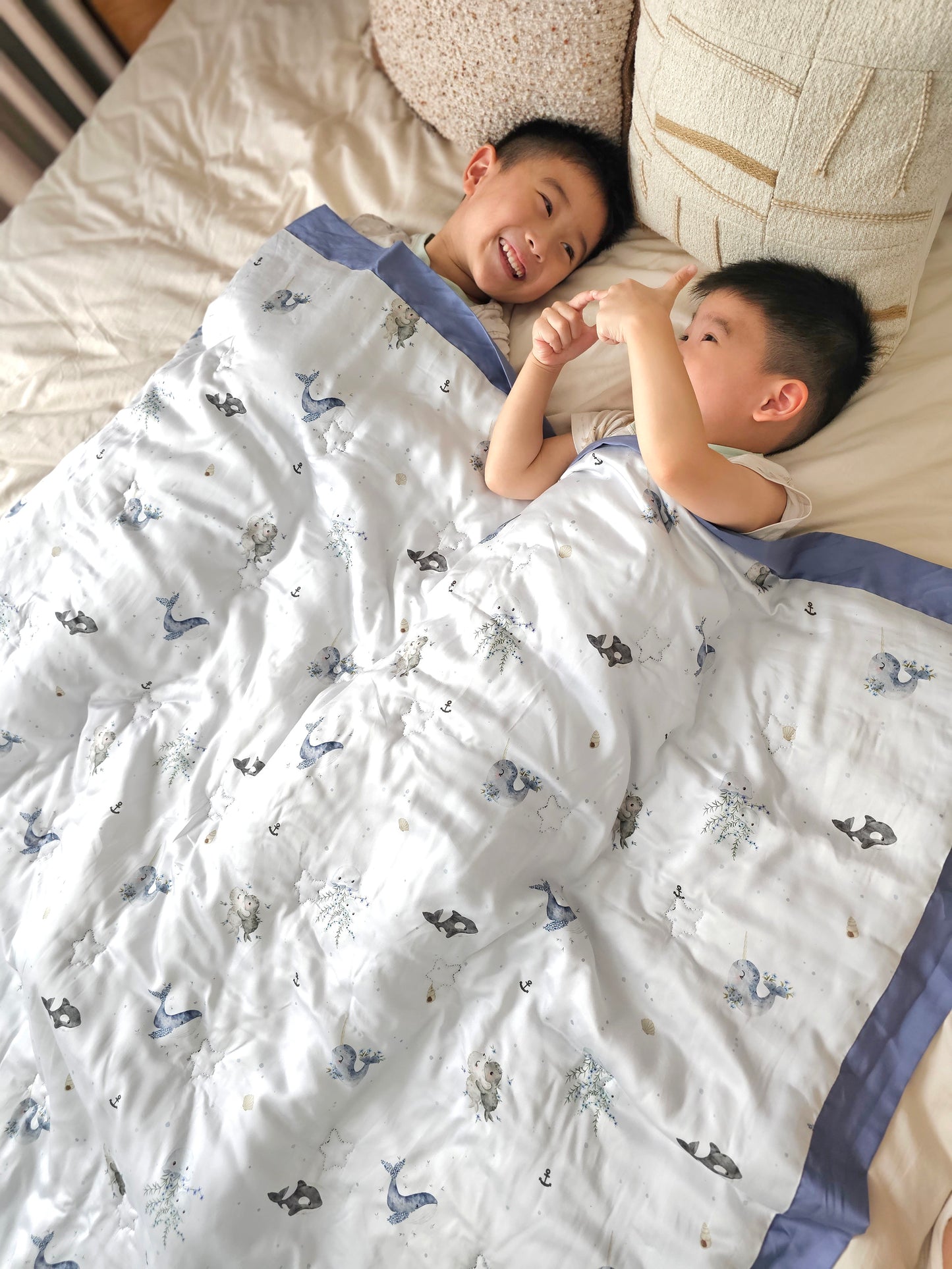 [Preorder] [Blanket] Ocean Quilted Tencel Blanket