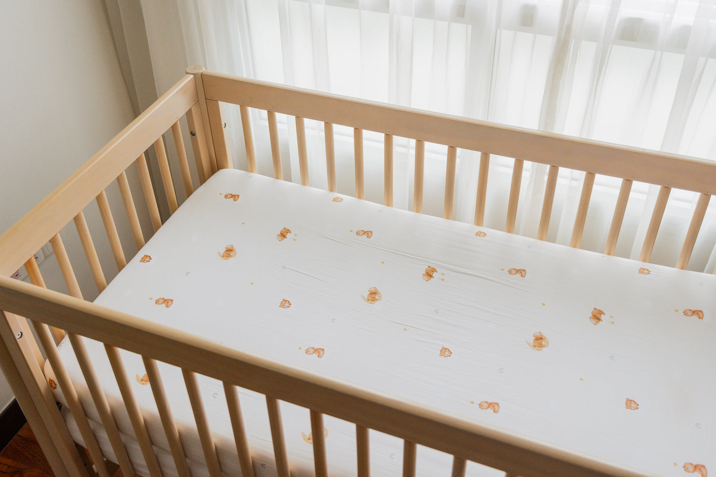 Goodnight Bear Bamboo Lyocell Cot Sheet