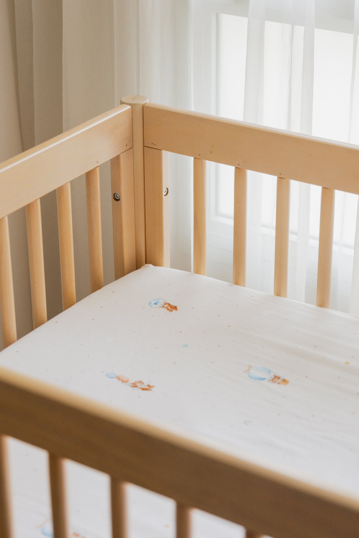 Flying Bear Bamboo Lyocell Cot Sheet