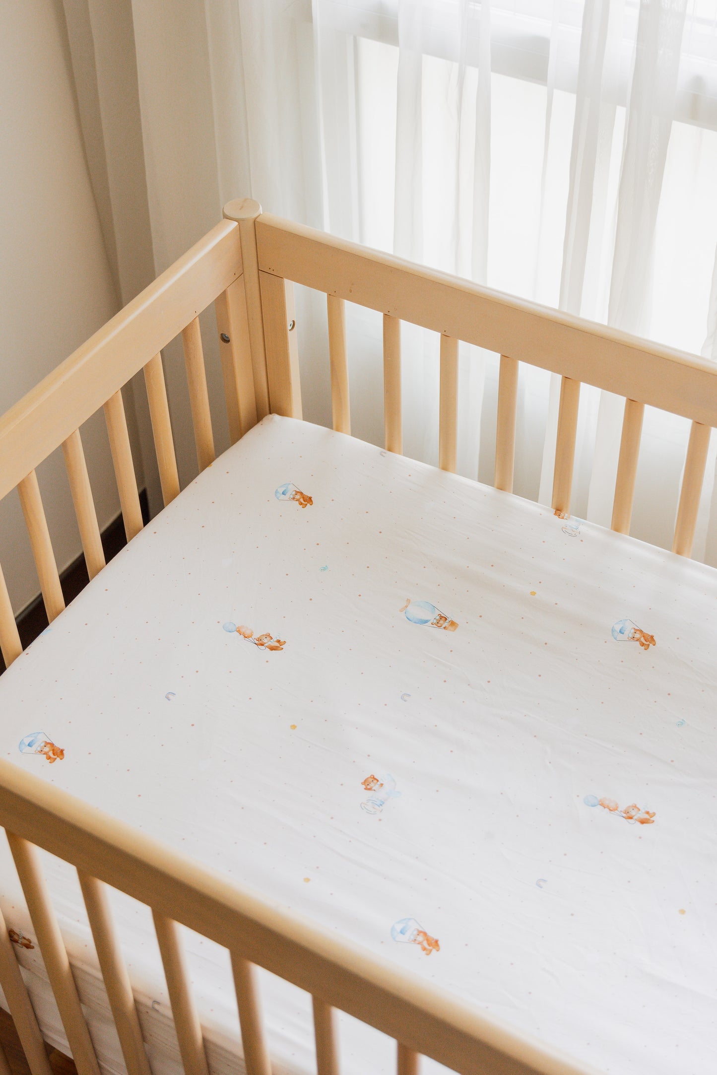 Flying Bear Bamboo Lyocell Cot Sheet