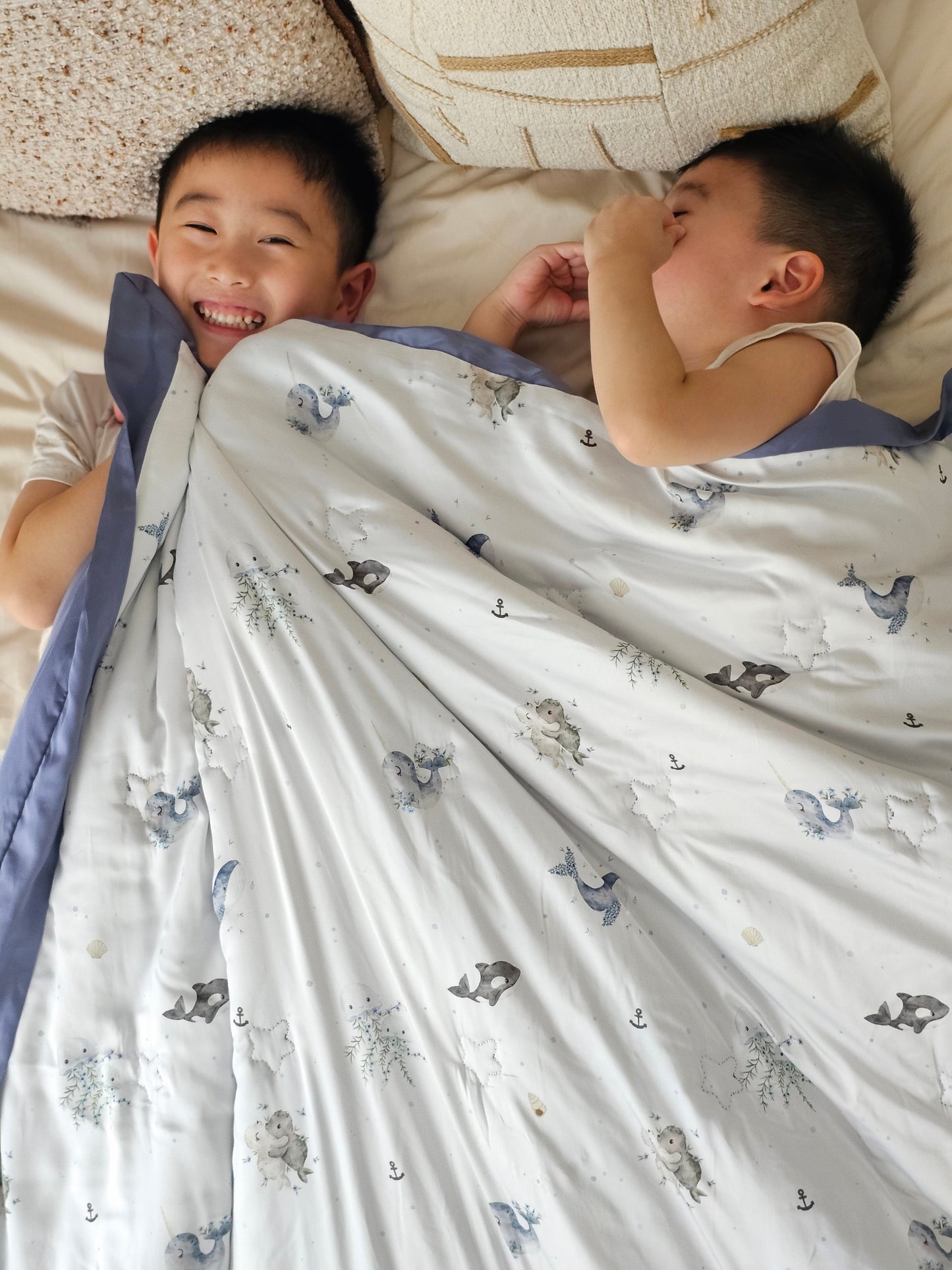 [Preorder] [Blanket] Ocean Quilted Tencel Blanket